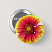 Indische bordbloem ronde button 5,7 cm (Voorkant /achterkant)