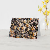 Indische borduurvrouw kaart (Gele Bloem)