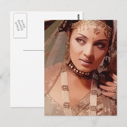 Indische bruid briefkaart (Voorkant / Achterkant)