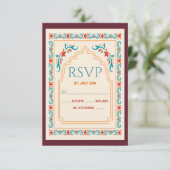 Indische bruiloft-bridal RSVP (Staand voorkant)