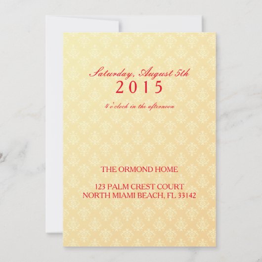 Indische bruiloft - Bridal Shower Uitnodiging (Achterkant)