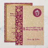 Indische bruiloft Ganesha hindoe uitnodiging (Voorkant / Achterkant)