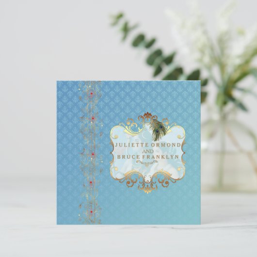 Indische bruiloft II - Uitnodigingskaart Kaart (Staand voorkant)