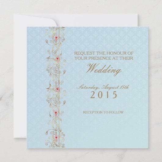 Indische bruiloft II - Uitnodigingskaart Kaart (Achterkant)