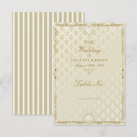 Indische bruiloft III - Tafelnummer Kaart (Voorkant / Achterkant)