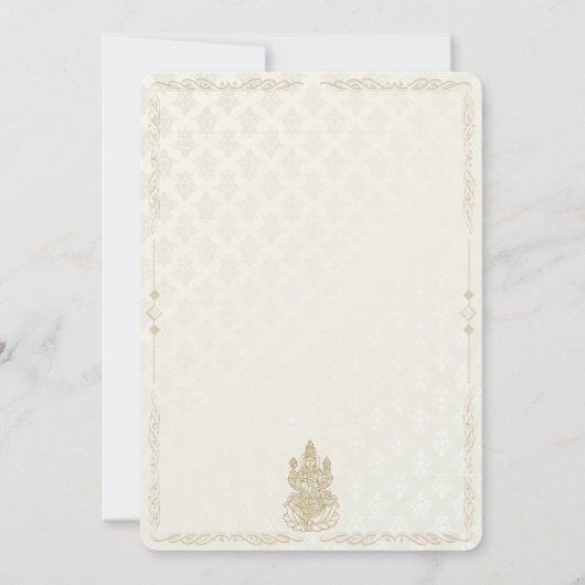 Indische bruiloft III - Verloving Kaart (Achterkant)