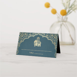 Indische bruiloft-kaart Faux Gold Foil Plaatskaartje