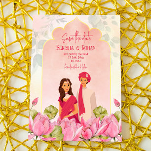 Indische bruiloft, met uitzondering van de datum l kaart