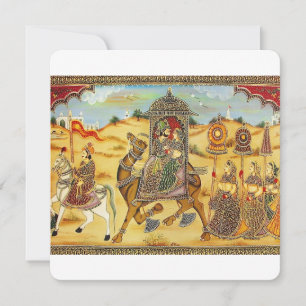 Indische bruiloft op kamelen