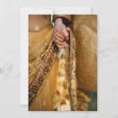 Indische bruiloft, Save The Date, Blauw, Goud, Gan Save The Date (Achterkant)