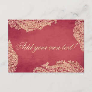 Indische bruiloft, tafelkaarten, plaatskaarten, Me Kaart