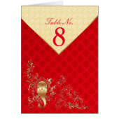 Indische bruiloft - Tafelnummer Kaart (Voorkant)