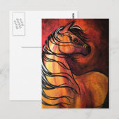 Indische Buckskin War Horse Briefkaart (Voorkant / Achterkant)