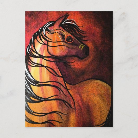 Indische Buckskin War Horse Briefkaart (Voorkant)