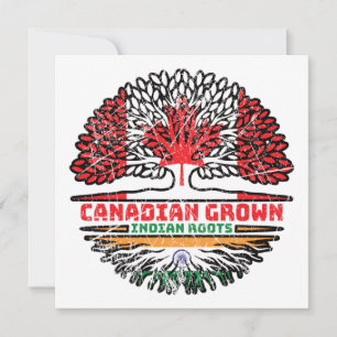 Indische Canadese vlag voor bomen in Canada Kaart