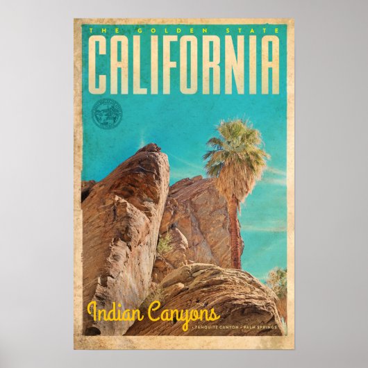  Indische Canyons-reisposter Poster (Voorkant)