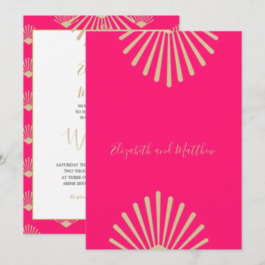 Indische Casual bruiloft in Indiase stijl Roze Go Kaart (Voorkant / Achterkant)