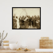 Indische chefs met generaal Miles SD 1891 Poster (Keuken)