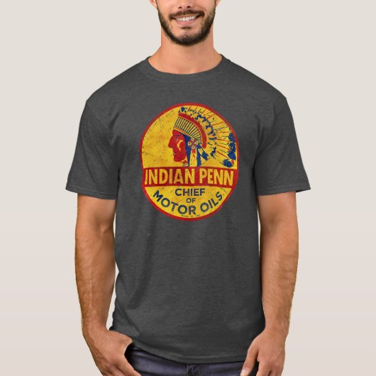 Indische Chief Gasoline  Emblem T-shirt (Voorkant)