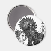 Indische Chief Magnet (Voorkant / Achterkant)