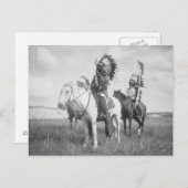 Indische Chief on Horseback, 1905 Briefkaart (Voorkant / Achterkant)