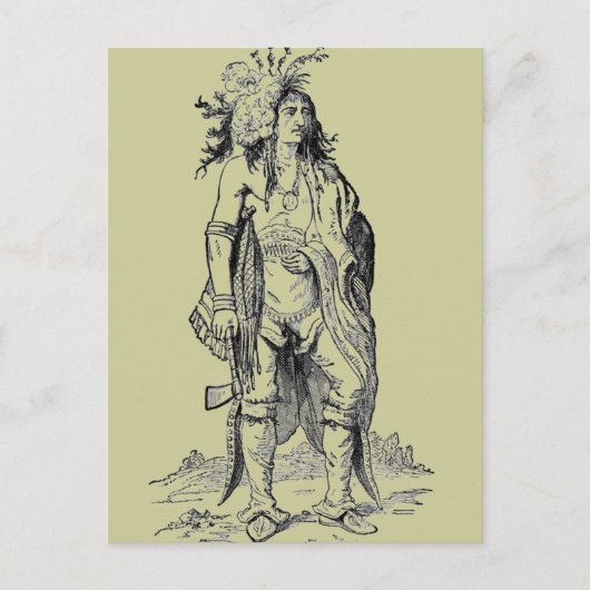 Indische Chief Poscard Briefkaart (Voorkant)