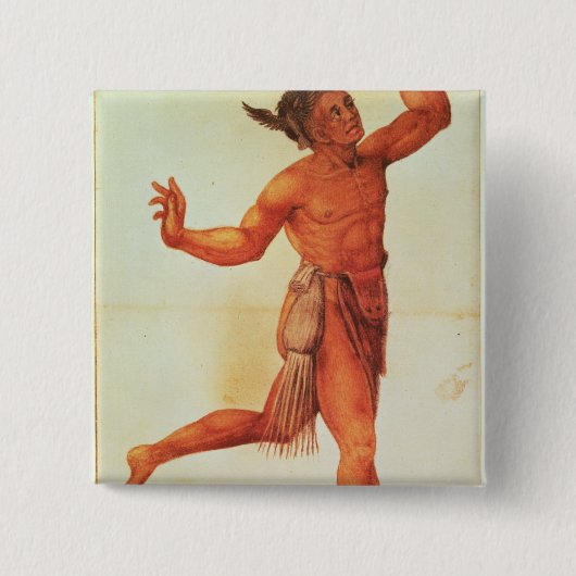 Indische Conjuror Vierkante Button 5,1 Cm (Voorkant)