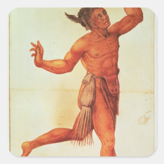 Indische Conjuror Vierkante Sticker (Voorkant)