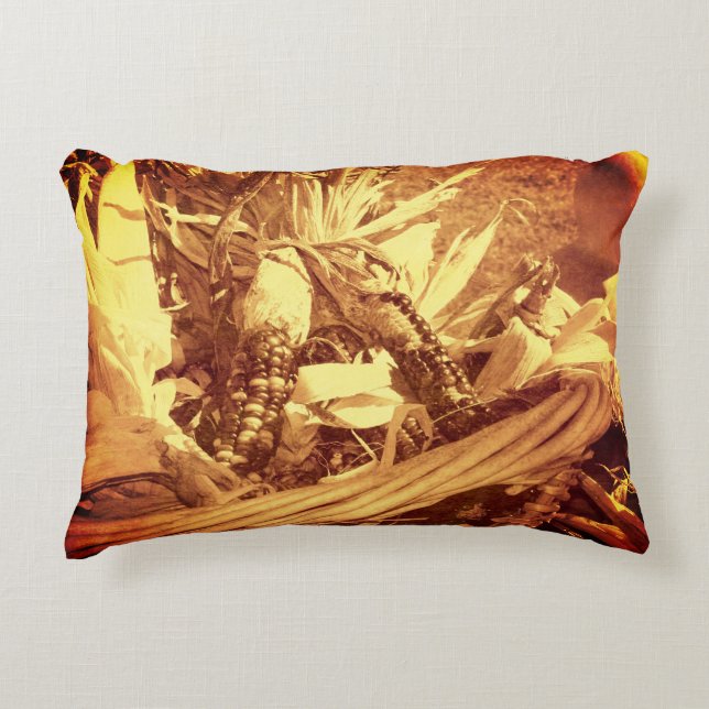 Indische corn in mandje  look Herfst Accent Kussen (Voorkant)