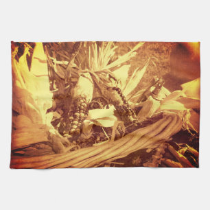 Indische corn in mandje  look Herfst Theedoek