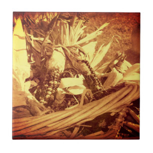 Indische corn met  blik tegeltje