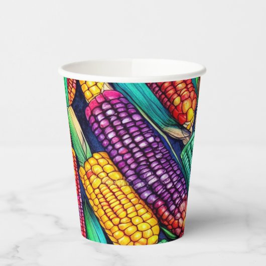 Indische corn papieren bekers (Links)