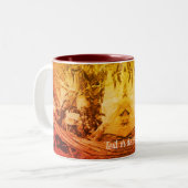 Indische Corn  Sepia gepersonaliseerd Tweekleurige Koffiemok (Voorkant links)