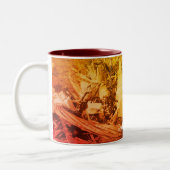 Indische Corn  Sepia gepersonaliseerd Tweekleurige Koffiemok (Links)