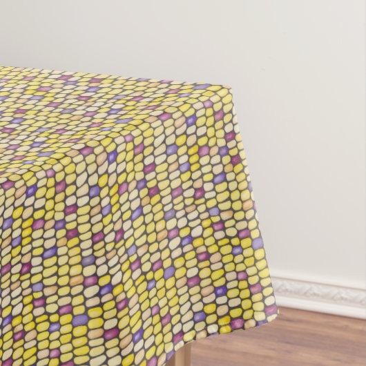 Indische Corn Waterverf Pattern Yellow Tablecloth Tafelkleed (Voorbeeld)
