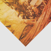 Indische Corn Wicker Basket Sepia  ontkoppeling Tissuepapier (Detail)