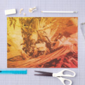 Indische Corn Wicker Basket Sepia  ontkoppeling Tissuepapier (Craft)