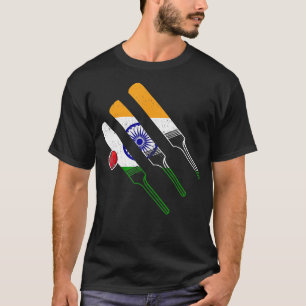 Indische cricket vlag voor cricketspeler Cr T-shirt