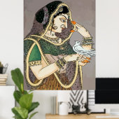 Indische dame met Dove Poster (Thuiskantoor)