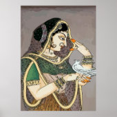 Indische dame met Dove Poster (Voorkant)