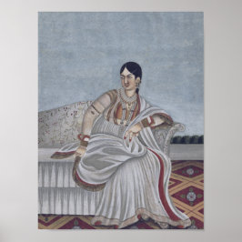 Indische danser in Sari Poster