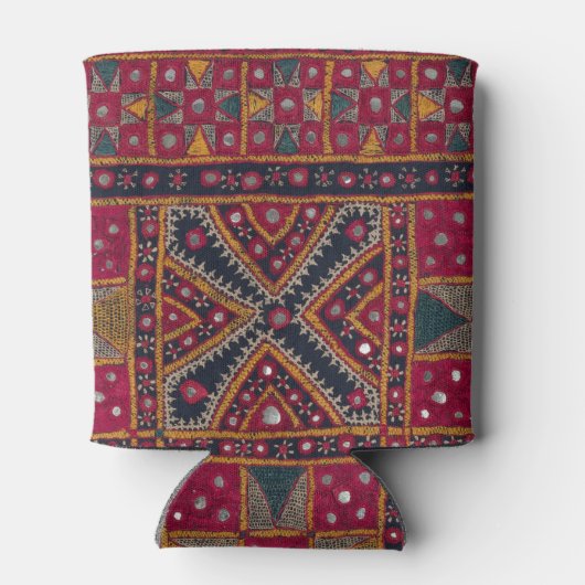 Indische decoratieve kunstdrukken blikjeskoeler (Achterkant)