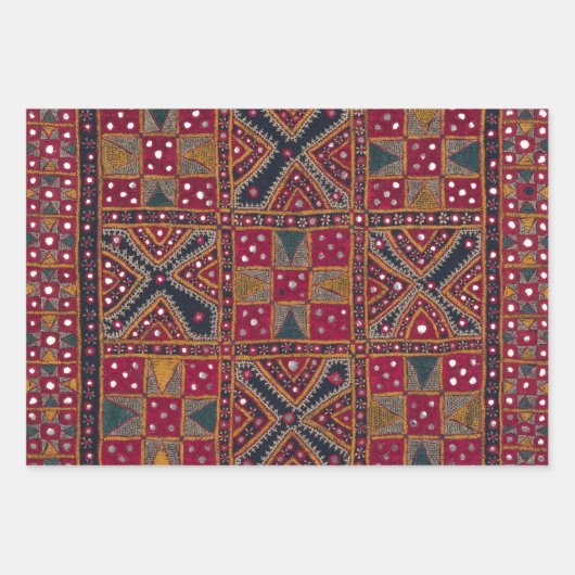 Indische decoratieve kunstdrukken inpakpapier vel (Voorkant 3)