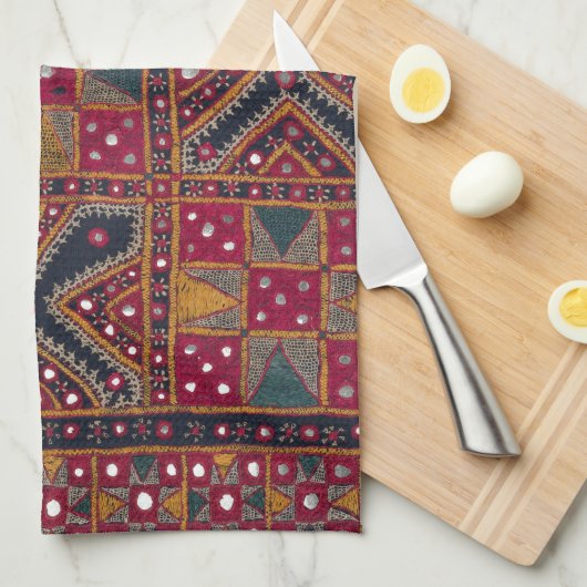 Indische decoratieve kunstdrukken theedoek (Quarter Fold)