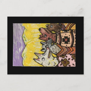 Indische deken honden, Aspen Glow Briefkaart