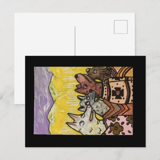 Indische deken honden, Aspen Glow Briefkaart (Voorkant / Achterkant)