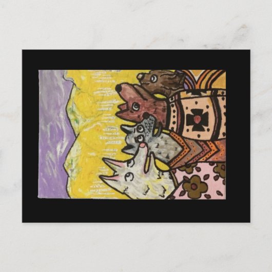 Indische deken honden, Aspen Glow Briefkaart (Voorkant)