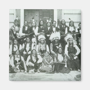 Indische delegatie van Sioux-leiders in Washington Magneet