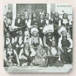 Indische delegatie van Sioux-leiders in Washington Onderzetter