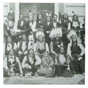 Indische delegatie van Sioux-leiders in Washington Tegeltje